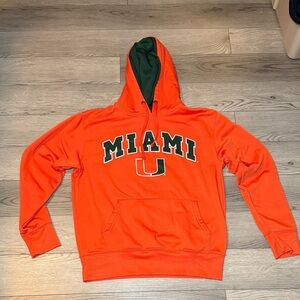 Campus Heritage University of Miami Hurricanes UM Hoodie Pullover Size Medium
